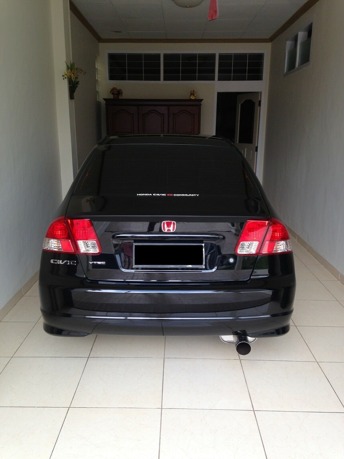 style, 2 pieces: front 75700SMTE00, back 75701S6MZ01, red EMBLEM for CIVIC for ES 02-05