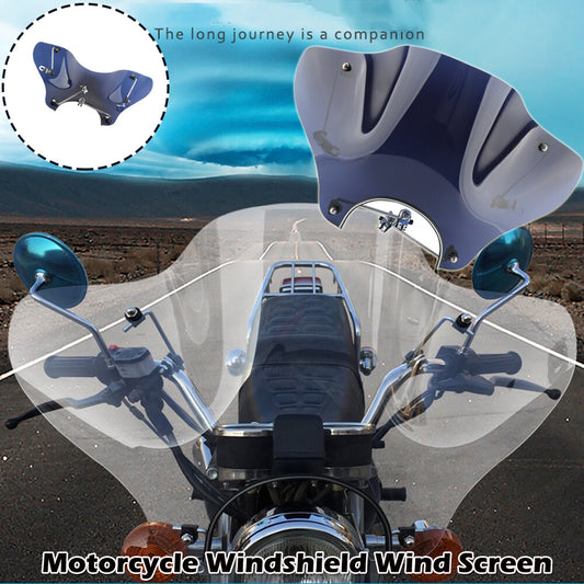 7/8'' 1'' Motorcycle Windscreen Smoke Windshield for Harley for Suzuki KiT Universal