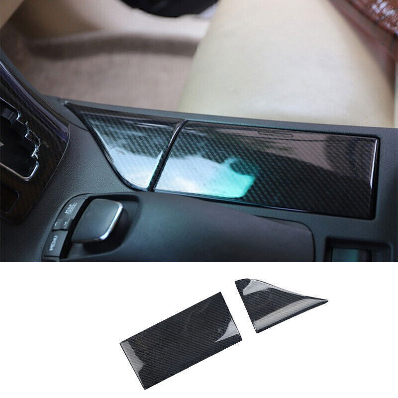 2P Middle Console Water Cup Cover Trim for Lexus RX350 450h 09-2015 Carbon Fiber