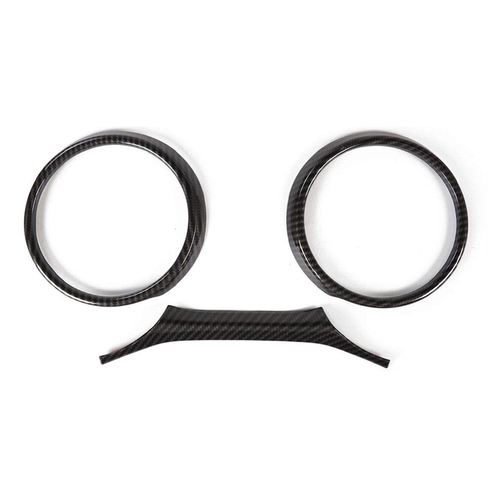 Carbon Fiber Interior Dashboard Instrument Cover Trim for Jeep for Wrangler JL 2018+