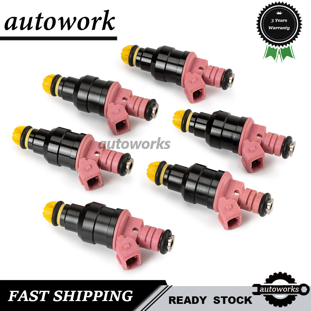 6Pcs Fuel Injectors Fits for BMW E36 328i E38 728i 728iL E39 528i Z3 2.8L 0280150440