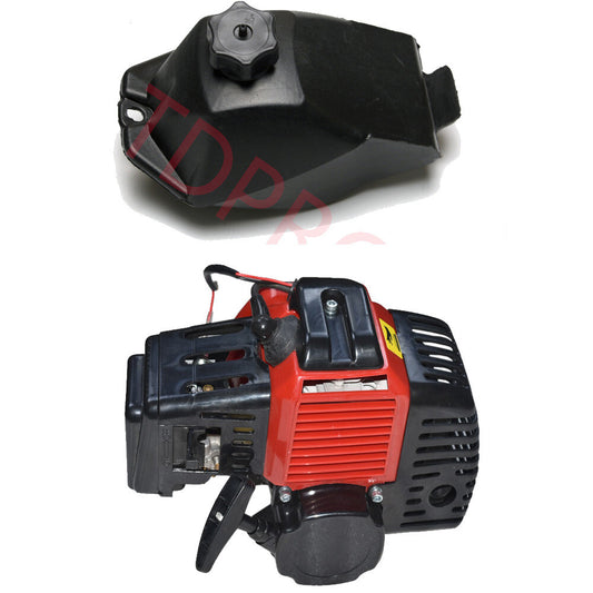 Gas-powered fuel tank + 50cc 2-stroke motor suitable for four-wheel drive off-road bicycles, scooters, and all-terrain vehicles.