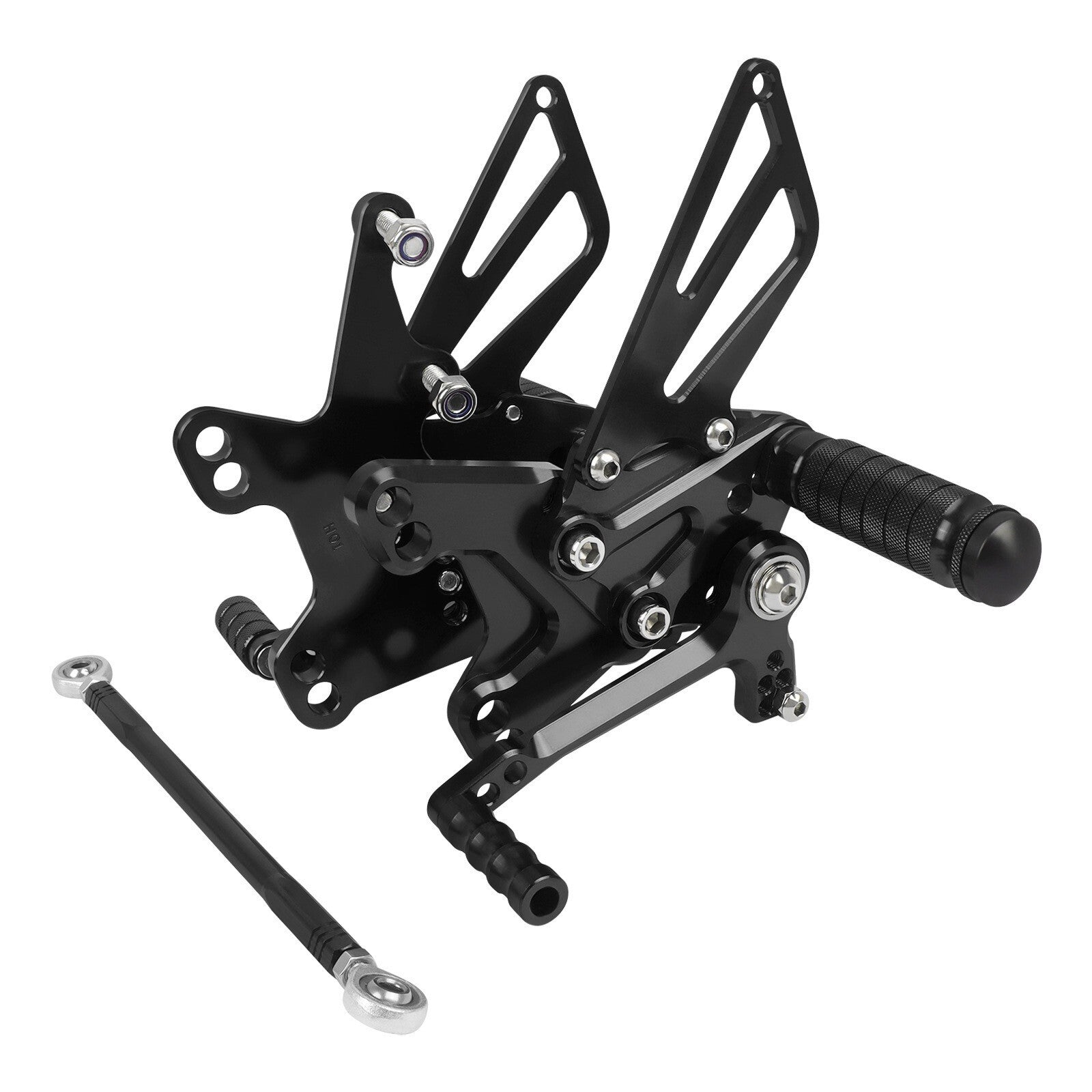 for Kawasaki ZX10R 2011-12-13-14-15-2016 CNC Adjustable Rearsets Footrests Black