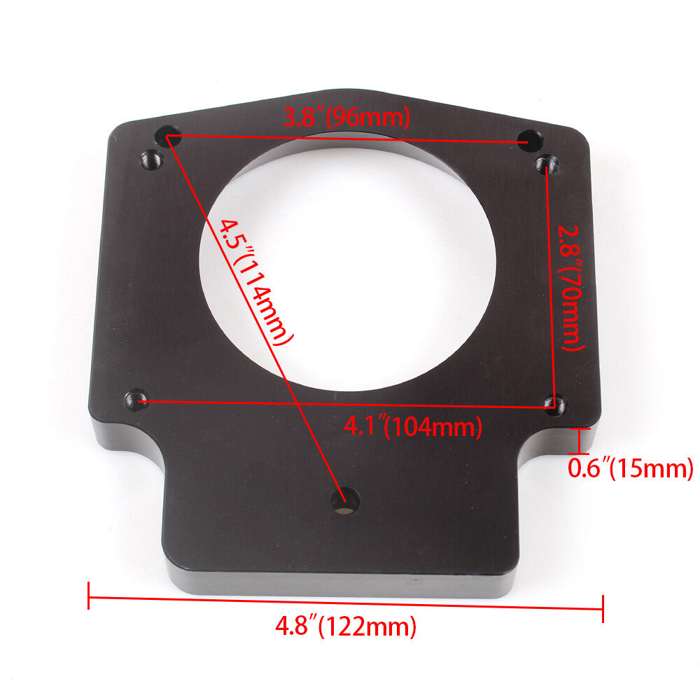 92mm Throttle Body+TPS IAC Adapter Plate for Chevy GM Gen III LSX LS LS1 LS2 LS7