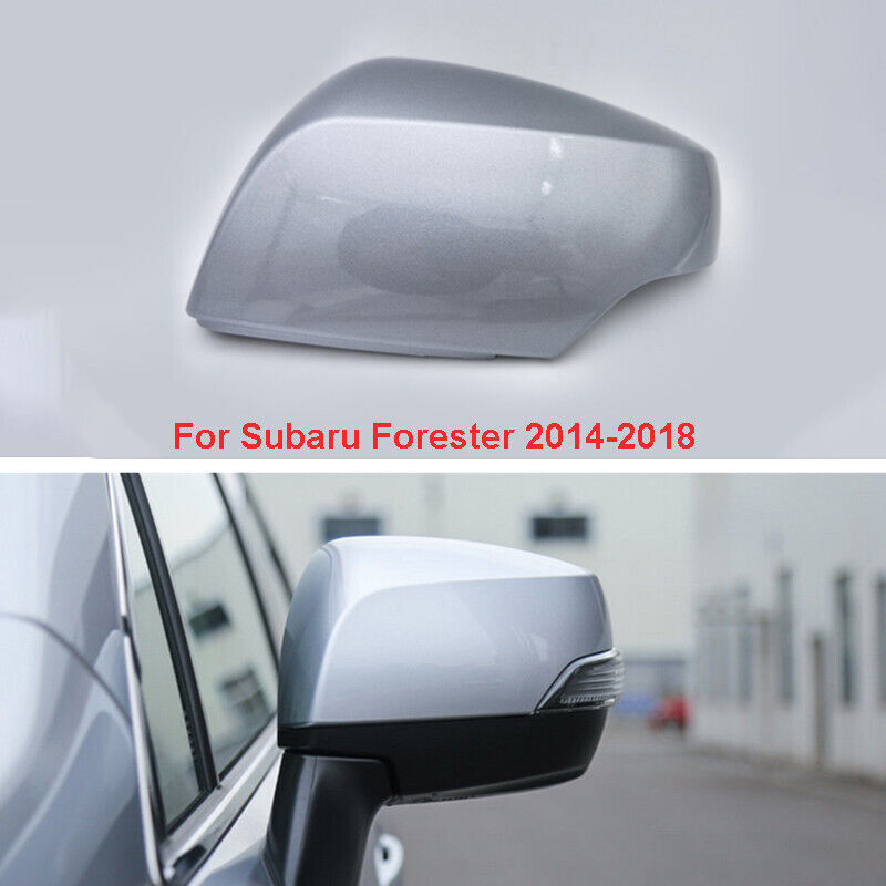 Silver LH Rearview Side Wing Mirror Cover Shell Cap for Subaru Forester 2014-18