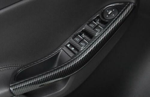 for Ford Focus 2012-18 Carbon Fiber Look Window Lift Panel Switch Cover Trim 4P