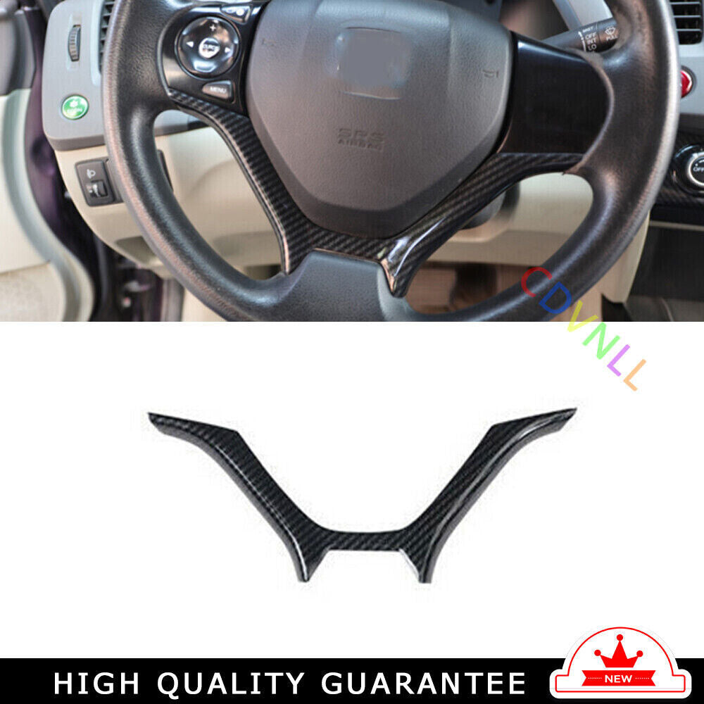 Steering Wheel Frame Cover Trim for Honda for Civic 9th 2012-2015 Carbon Fiber ABS