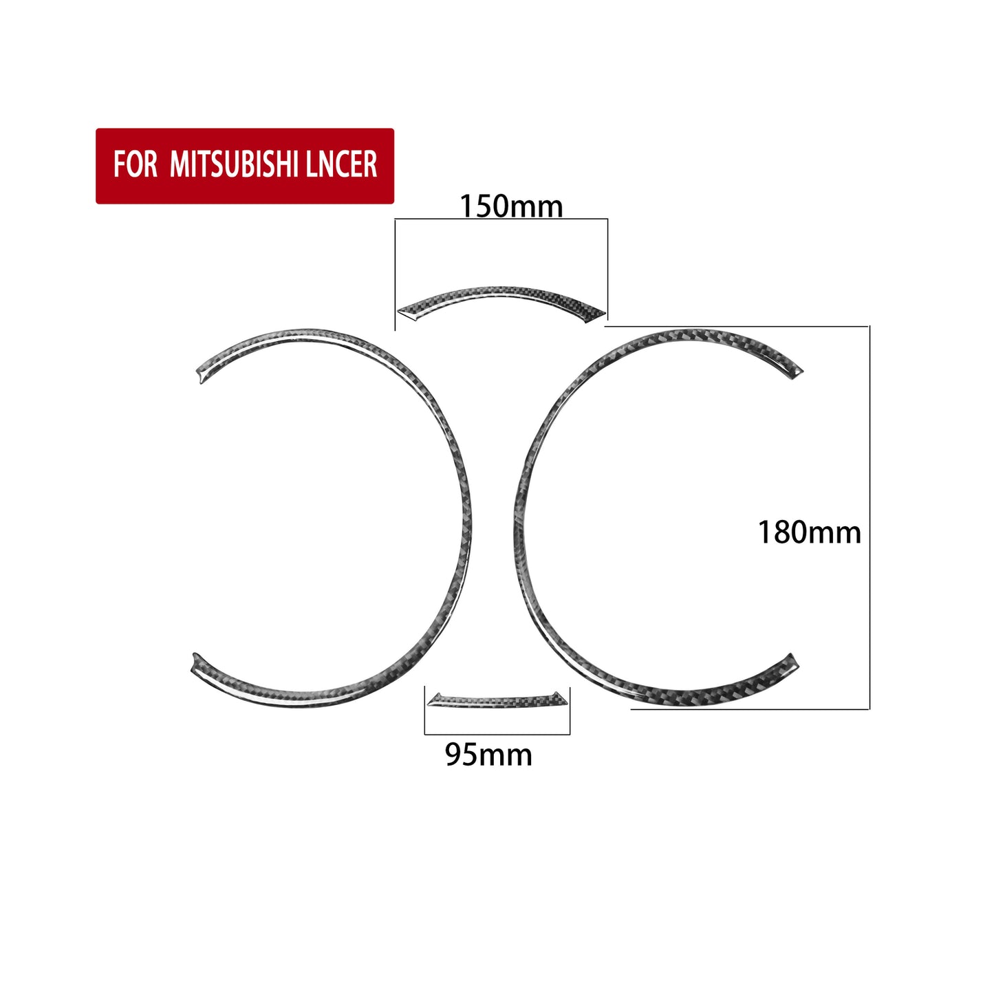 Carbon Fiber Speedometer Panel Cover Trim for Mitsubishi Lancer 2008-2015