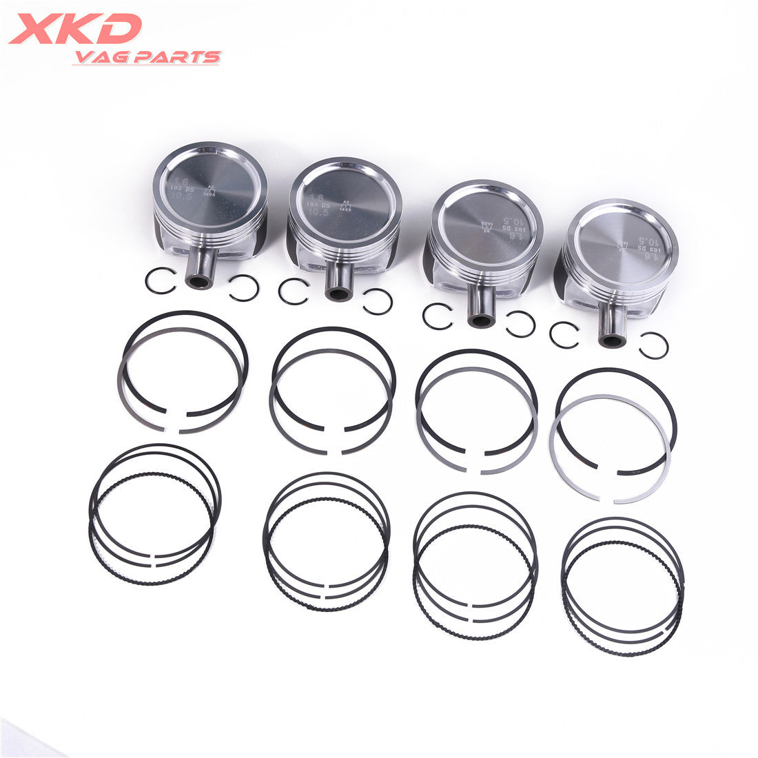 4Pcs 76.5mm Piston Piston Ring Kit Fit for VW for Jetta 11-16 1.6L EA111 03C198151