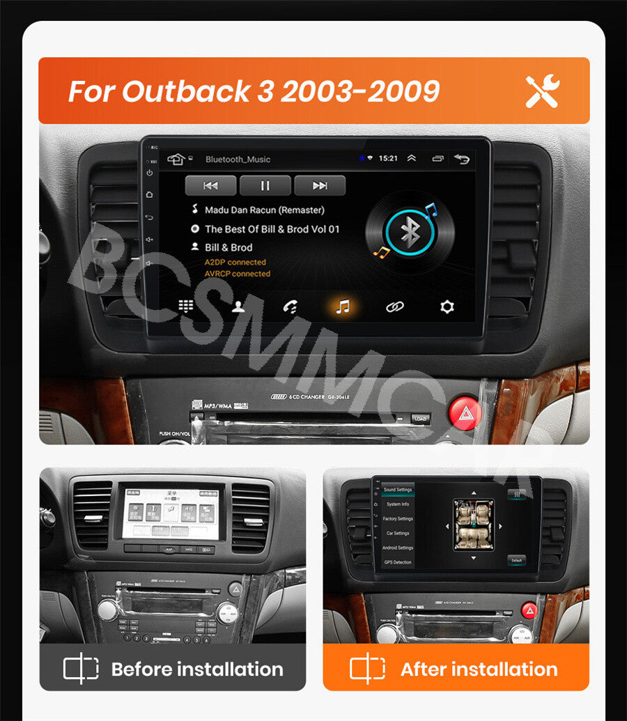 Fit for Subaru Legacy/Outback 2003-2009 Car Stereo Radio Android13 BT GPS 2+32G