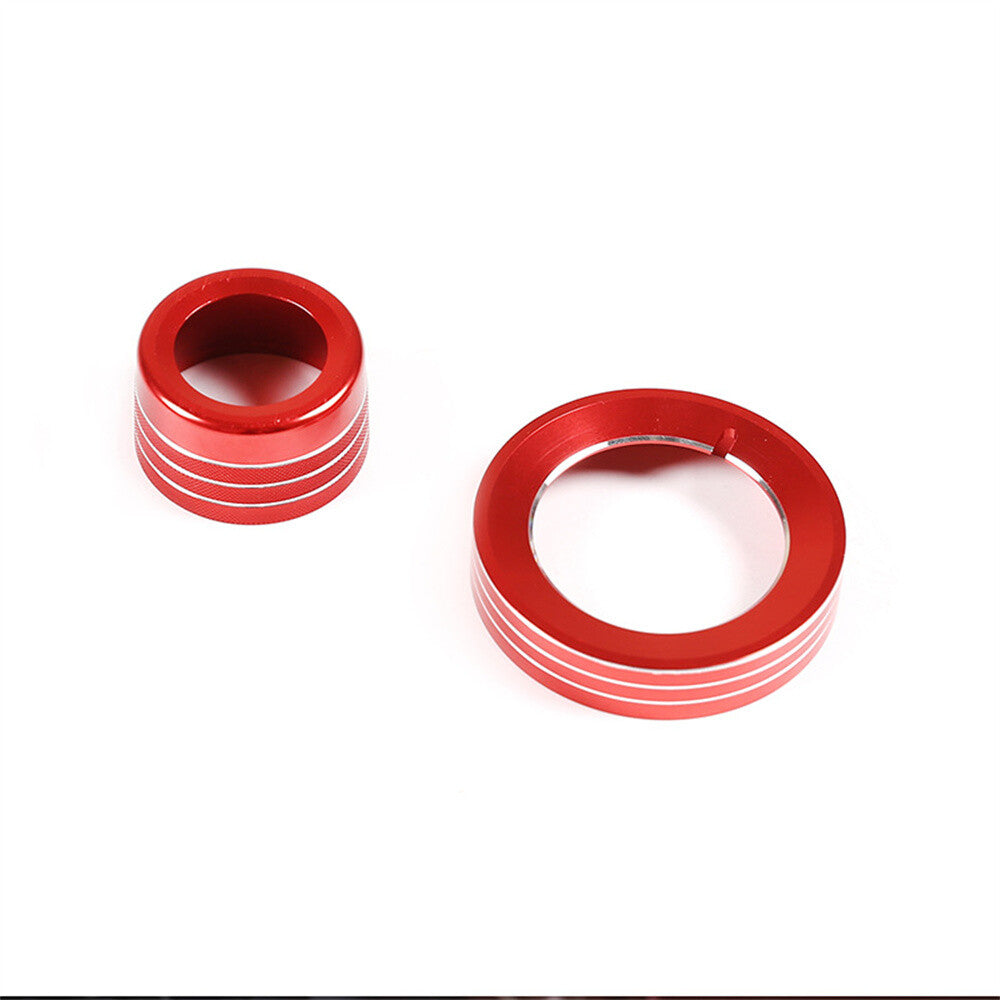 Red Headlight Switch 4WD Four-wheel Drive Knob Cover for Ford Ranger 2015-2021