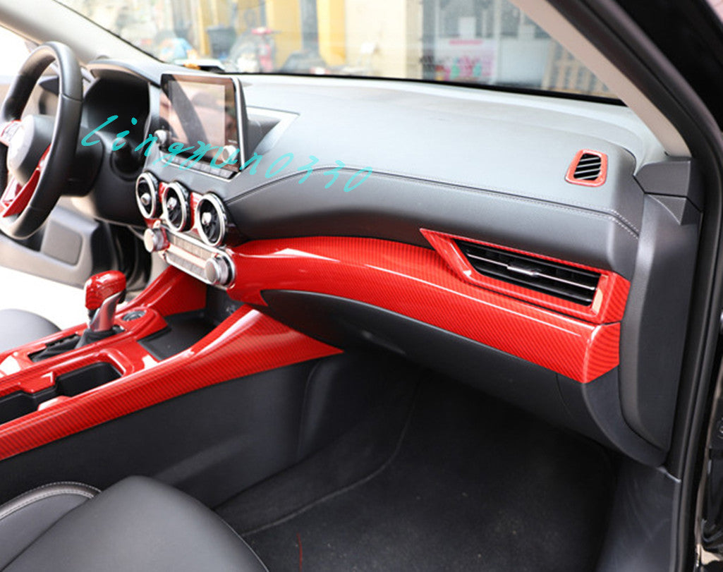 20x Red Carbon Fiber Interior Decoration Of The Trim for Nissan Sentra 2020-2023