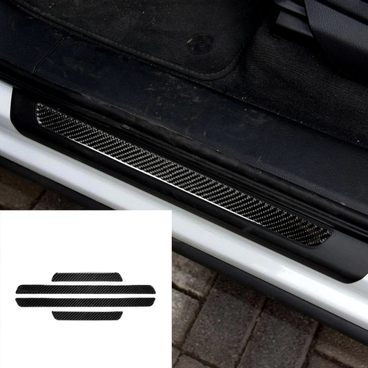 Carbon Fiber Welcome Pedal Sill Cover Trim Sticker for Audi Q7 SQ7 2016-2019
