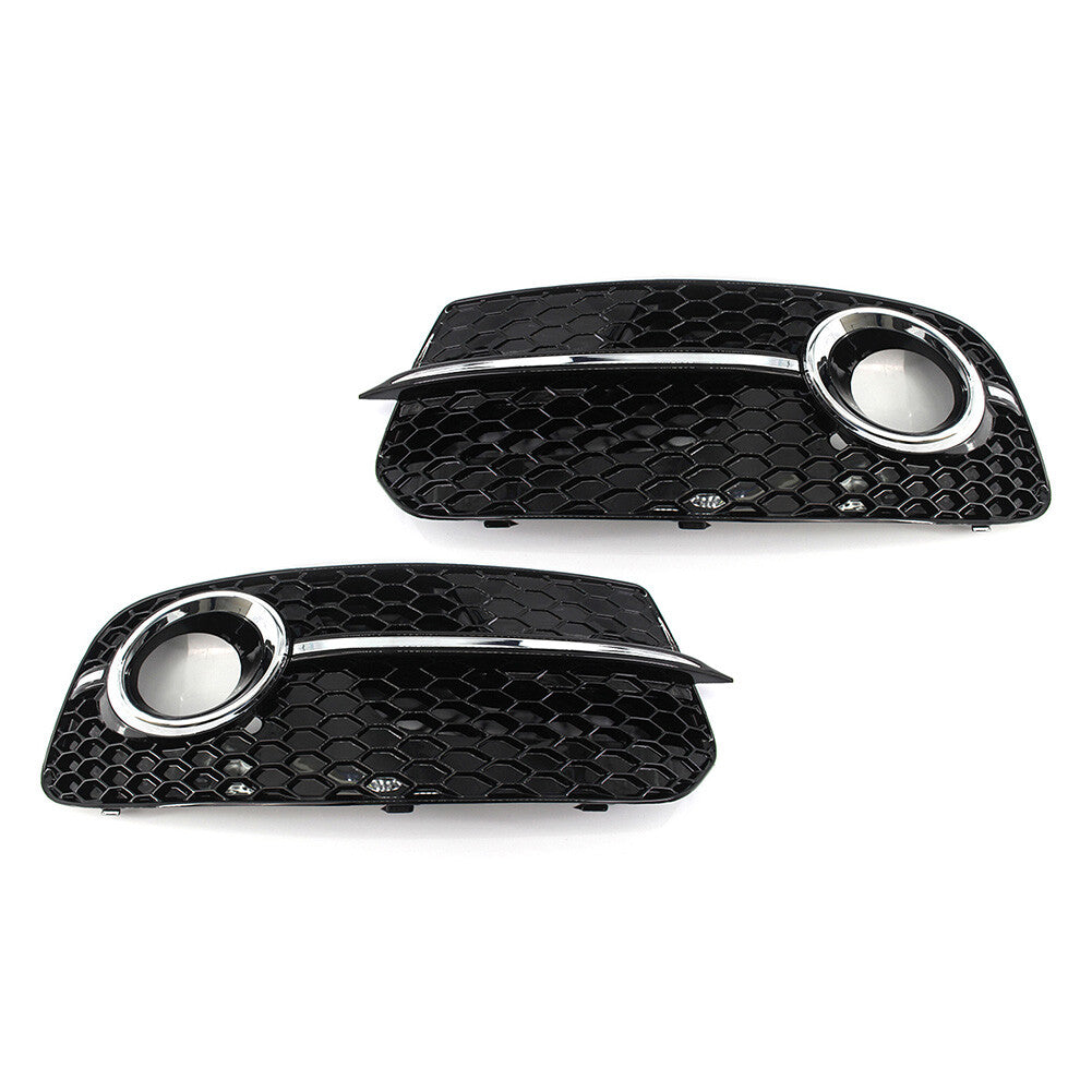 2x Front Bumper Fog Light Grille Upgrade SQ5 Style Grill for AUDI Q5 2013-2017