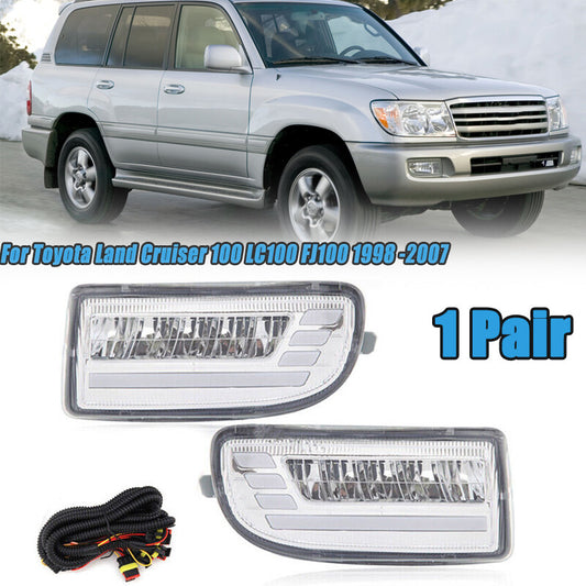 1 Pair LED Fog Lamp Daytime Running Light for Toyota for Land Cruiser J100 105