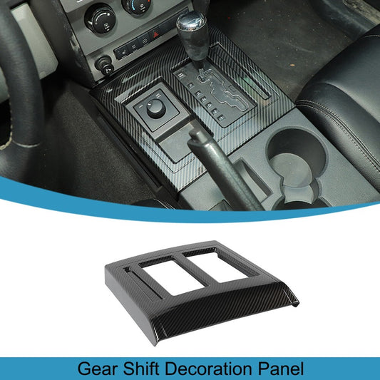 Carbon Fiber Gear Shift Panel Cover Trim for Dodge Nitro/ for Jeep Liberty 2007-2012