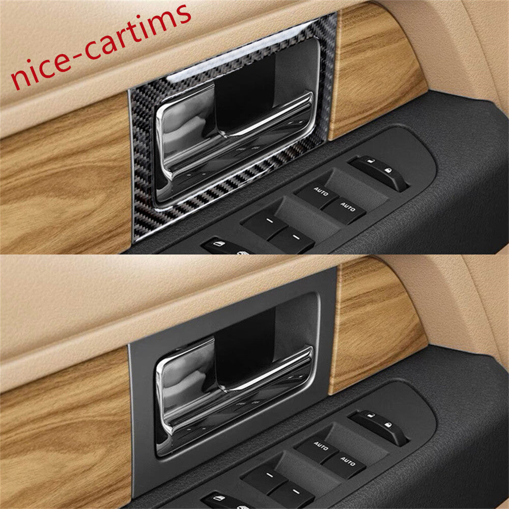 Carbon Fiber Interior Door Handle Panel Trim for Ford F150 2009-2014 Accessories