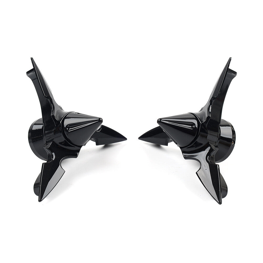 2 X Spun Blade Spinning Front Axle Cap Nut Cover FIT for Harley Softail Dyna
