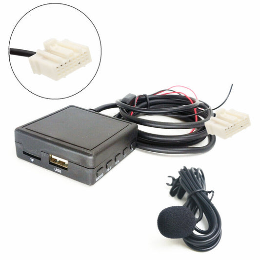 Car AUX USB Audio Cable Adapter Black Microphone Bluetooth 5.0 Mic for Mazda 3 6