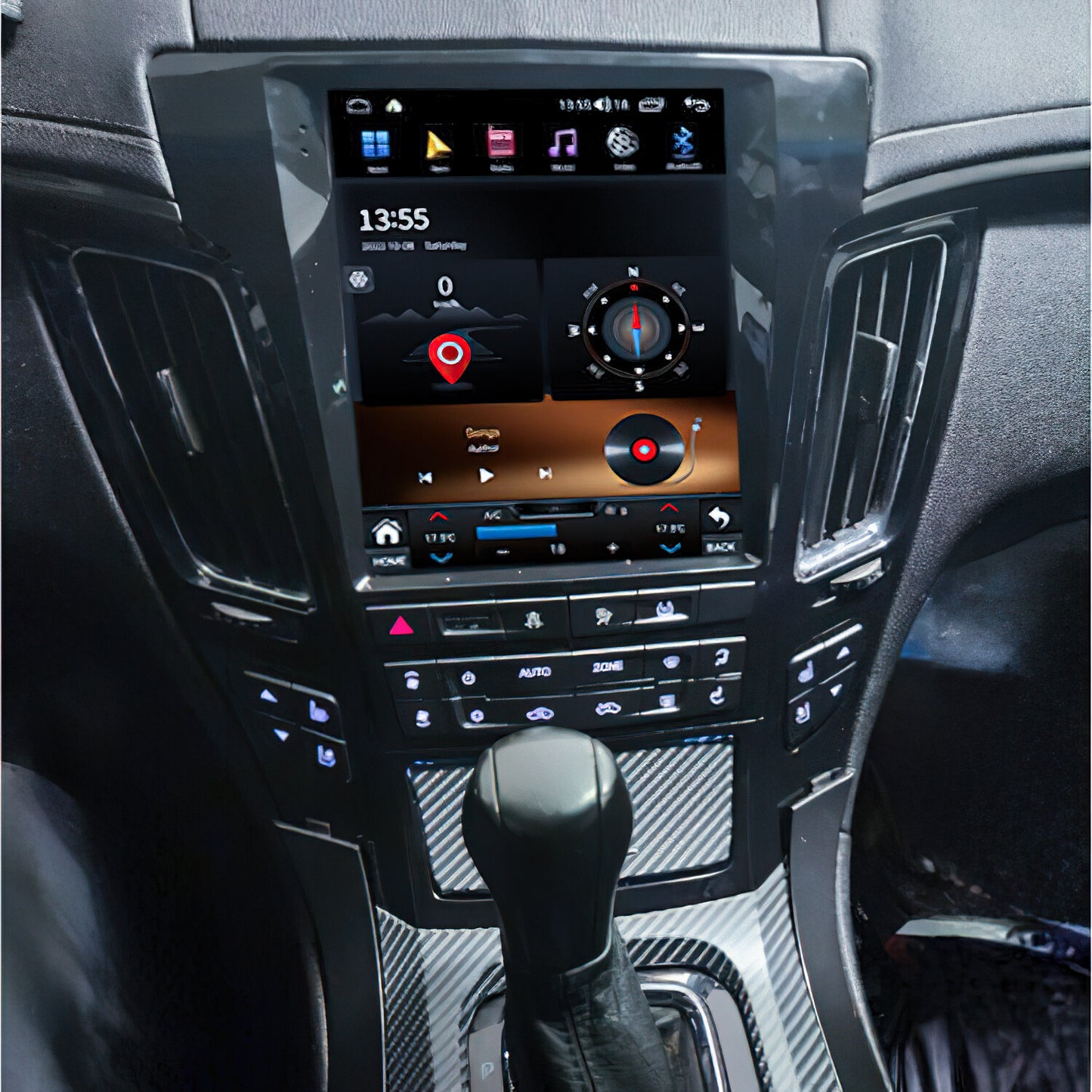 10.4 Android 11 Carplay Stereo GPS 2RAM+32ROM For 2006-2016 for Cadillac CTS Silver