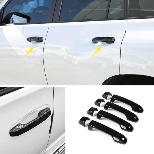for Lexus GX460 2010-22 Glossy Black Side Door Handle Cover Trim W/ for Smart Hole