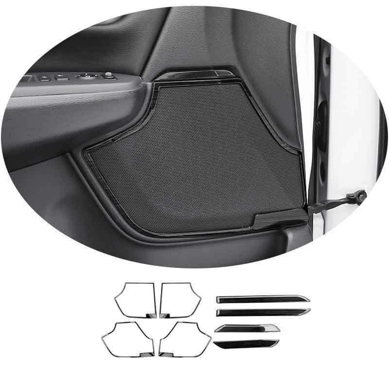 for Honda CR-V 2017-2022 Black Steel Inner Door Speaker Ring Frame Cover Trim 8x
