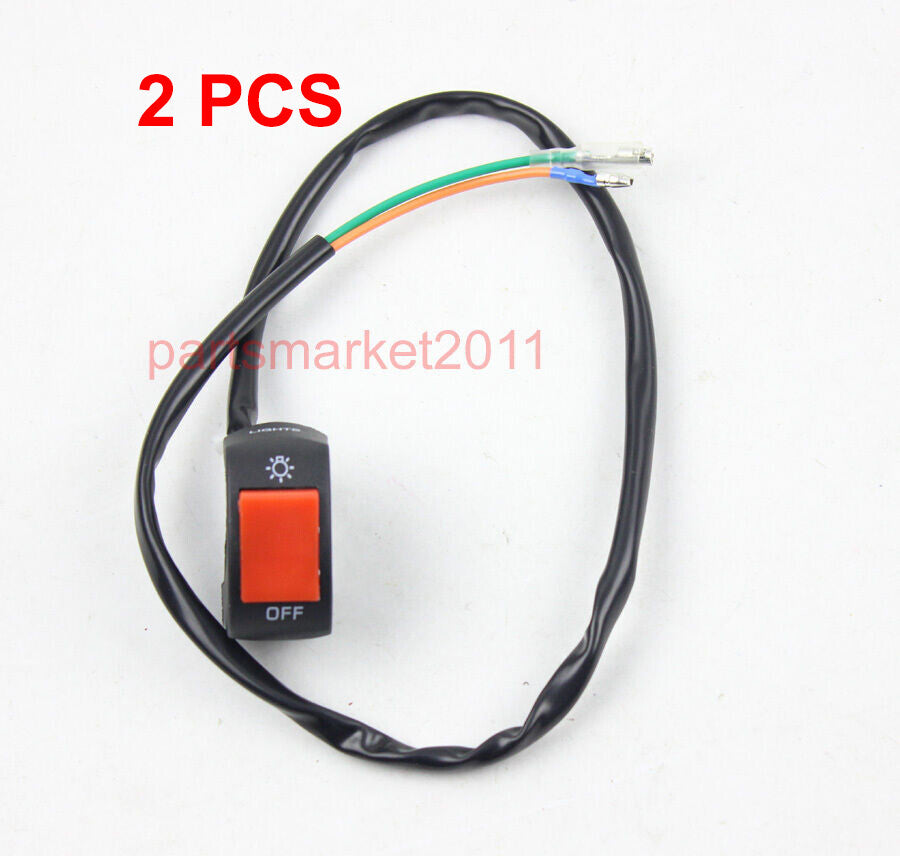 2 Headlight Spot Light Lamp Stop Switch Motorcycle ATV Pit Dirt Bike 7/8 On/Off