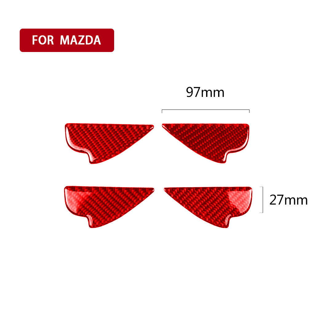 Red Carbon Fiber Interior Door Handle Bowl Trim for Mazda 3 6 CX-5 CX-3 CX8 CX-9