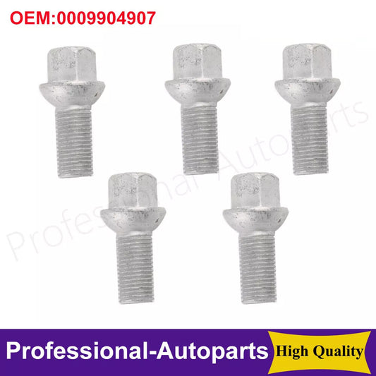 0009904907 5-piece set of wheel lug bolts and nuts suitable for Mercedes-Benz W204 W205 W211 W212 C207