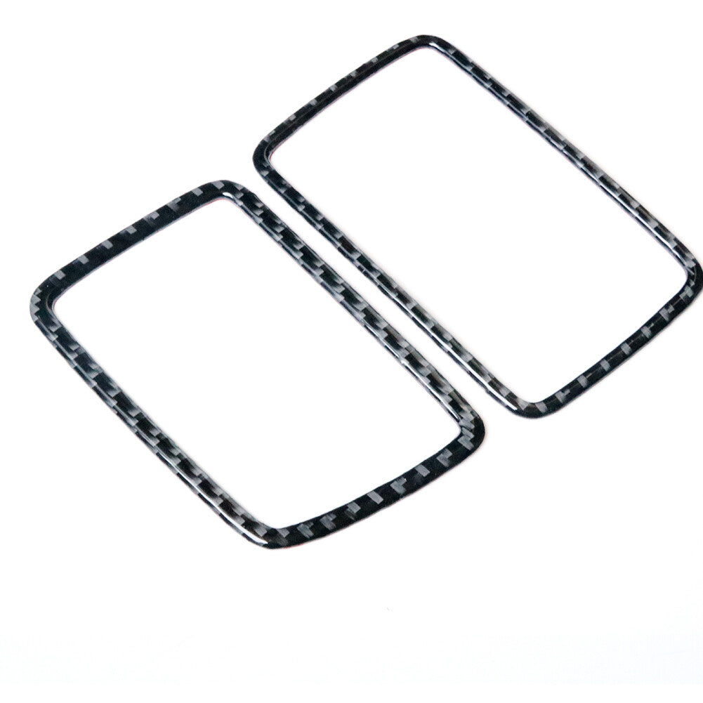 2X Carbon Fiber for Co -pilot Vent Outlet Trim Cover for Honda for Civic Coupe 2013-2015