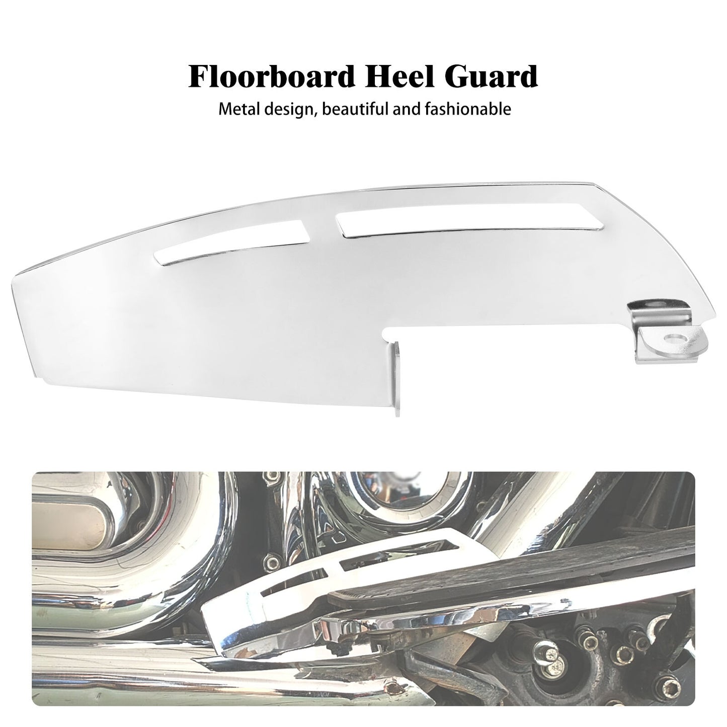 Chrome Front Floorboard Heel Guard for Harley Touring Electra Road Glide 88-2023