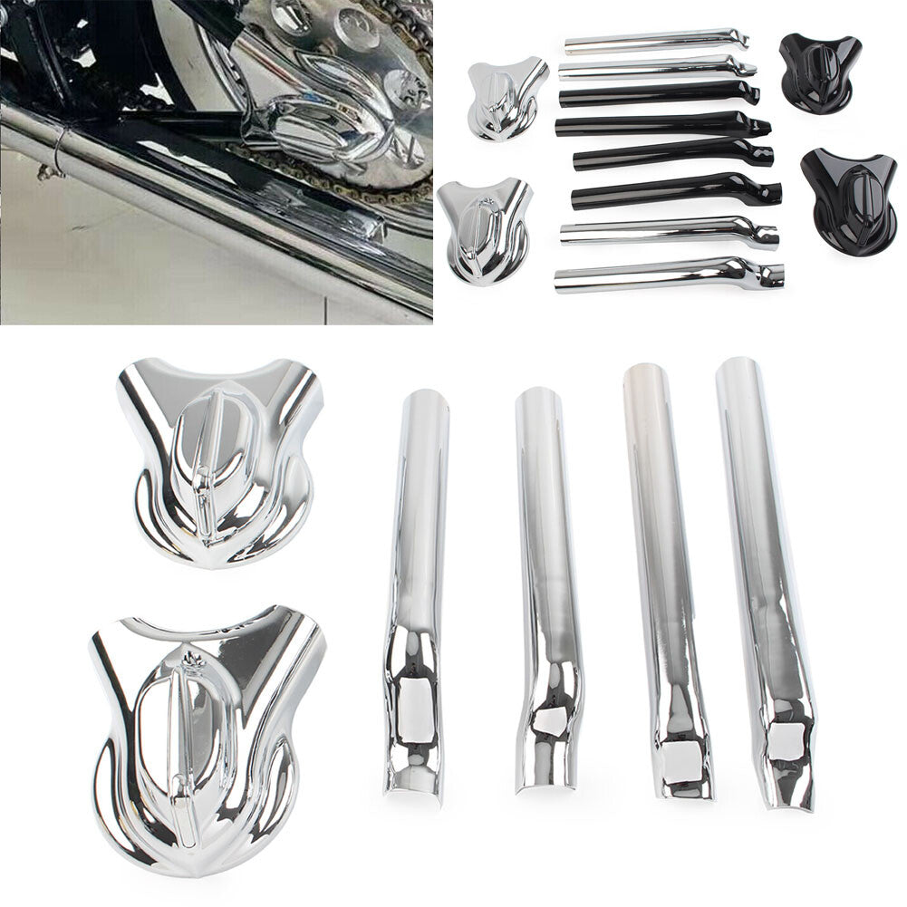Rear for Phantom Swingarm Axle Covers Kit for Harley Softail FXST FXSTC FLSTC