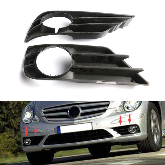 Pair Front Bumper Fog Lamp Grille for Mercedes for Benz R350 R500 R550 R63 2006-2010