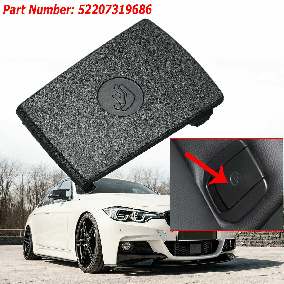 for BMW 1 3 Series X1 E90 rear for seat ISOFix cover child for seat safety anchor DE