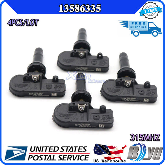 Tire Pressure Monitoring Sensor 315MHz, 4pcs, for Chevrolet for GMC and for Buick GM (13586335-)