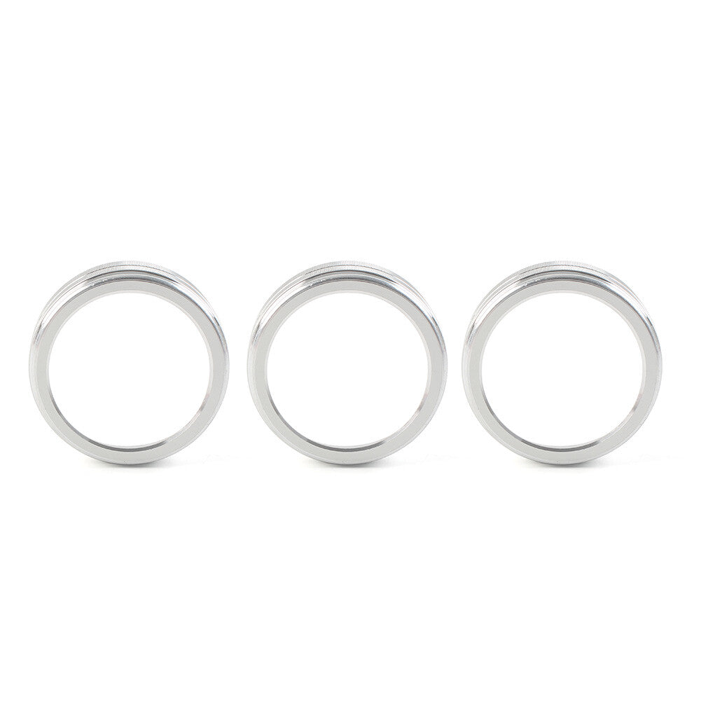 AC Climate Control Ring Knob Cover for VW for Golf for Jetta for Tiguan for Passat Atlas Silver