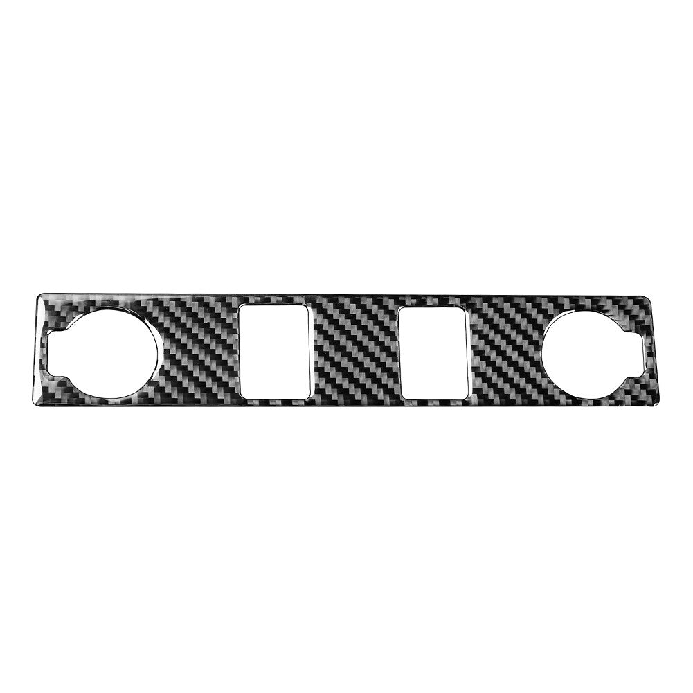 Carbon Fiber Look Cigar Lighter Panel Cover Trim Fit for Toyota Tundra 2014-21 Black