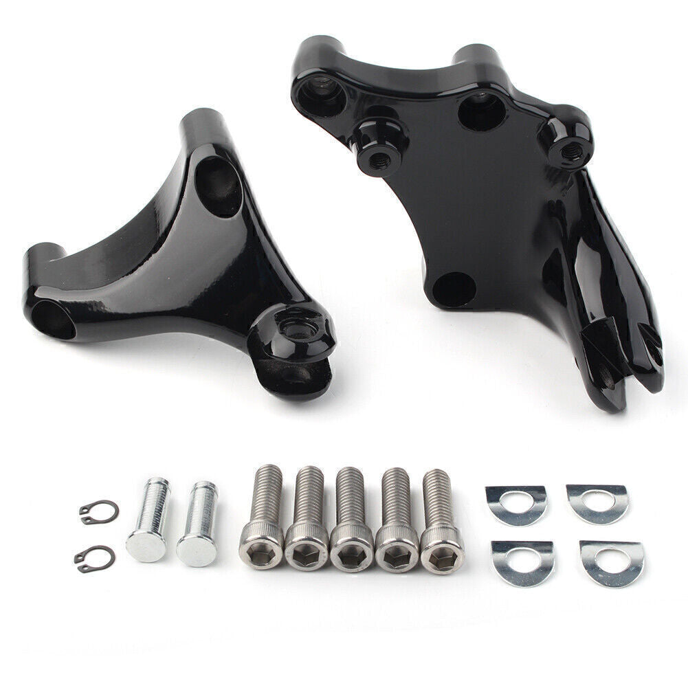 Fit for Harley Sportster XL1200C Custom Rear Passenger Footrest Mount Bracket Black