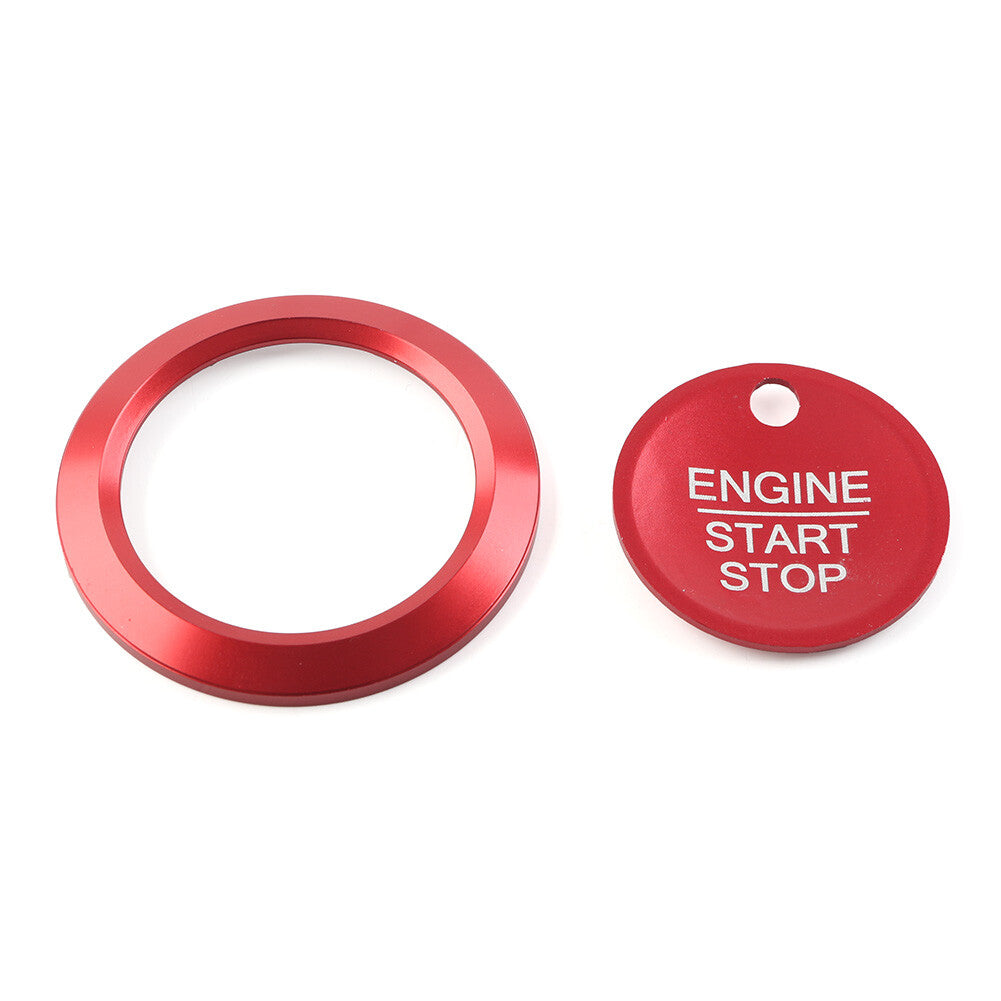 Engine Start Stop Switch Button Cover Trim Fit for Ford F150 2015-2020 Red