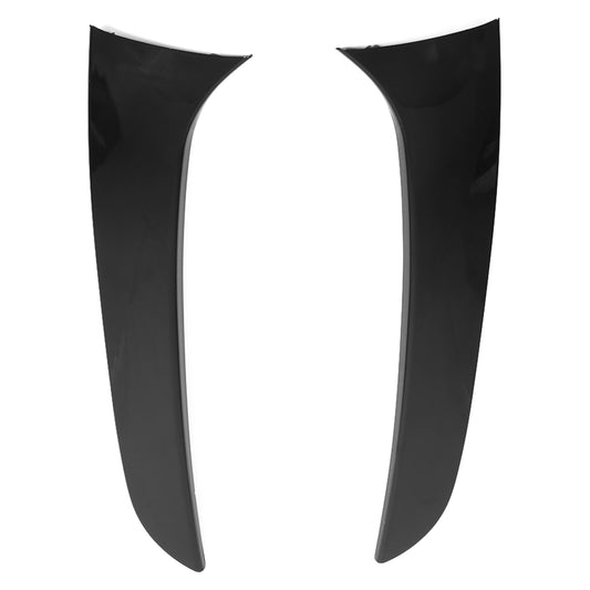 New 2pcs Rear Window Side Spoiler Wing Gloss Black ABS Antiaging Part For 1