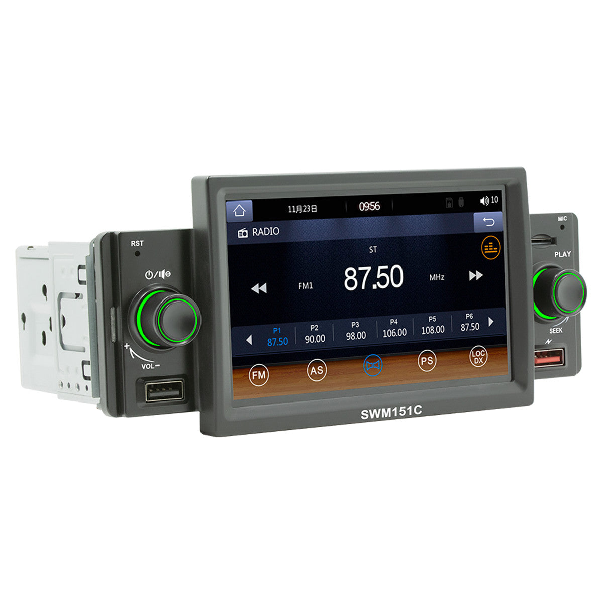 For Apple Carplay Android Auto Radio Car Stereo Bluetooth Touch Screen 5in 1DIN