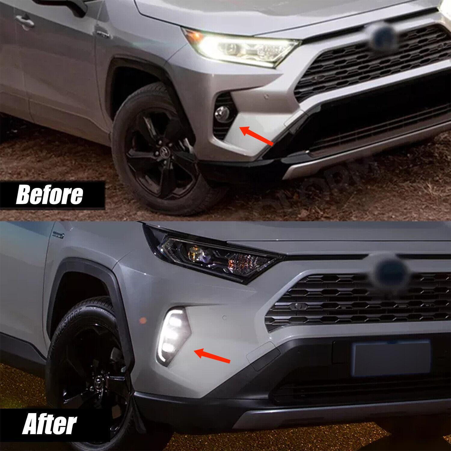 for Toyota RAV4 2019-23 LED Turn Signal Fog Lamp DRL Daytime Running Light Refit