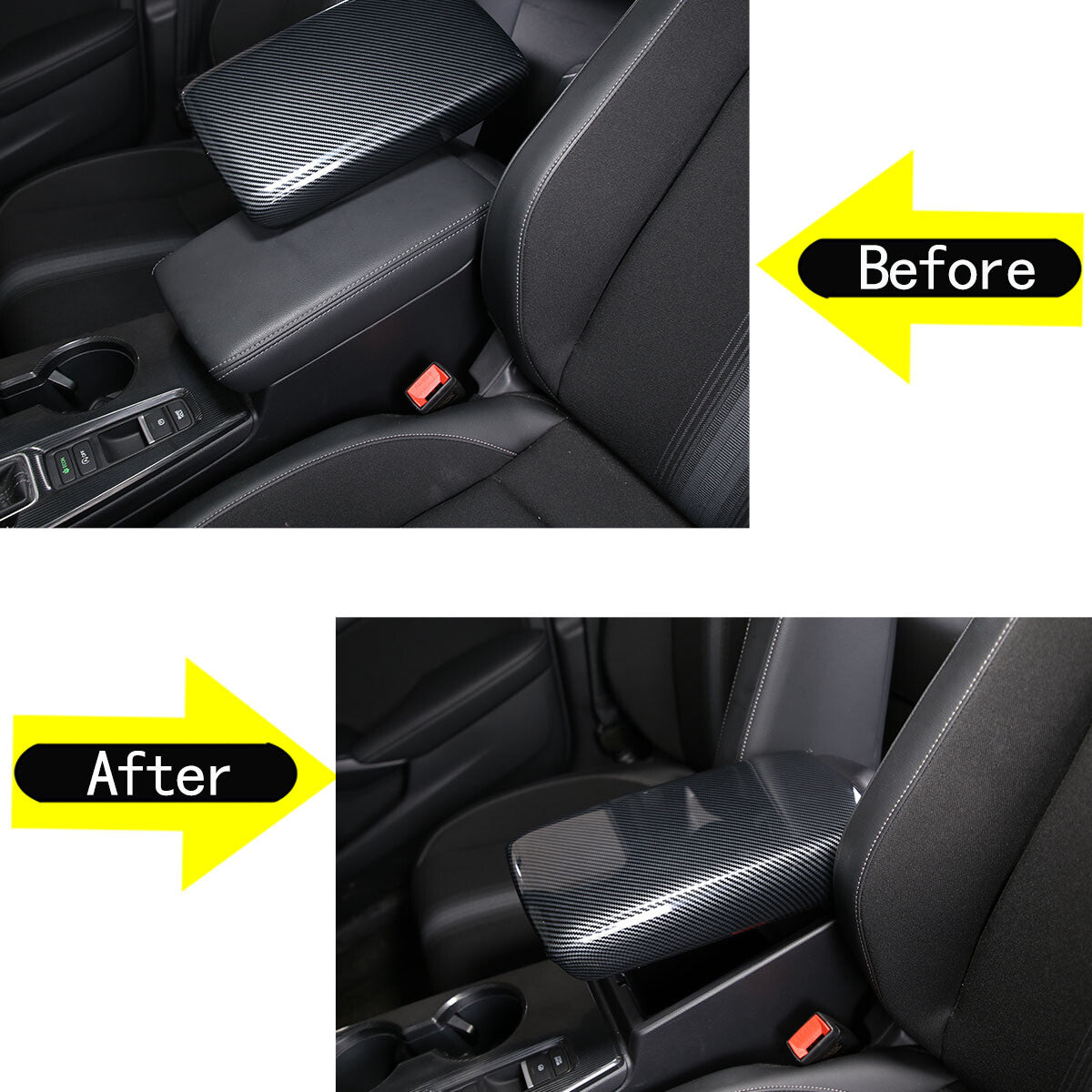 Black ABS front and rear badge decorative ring covers for Subaru Forester 2013 - 2018