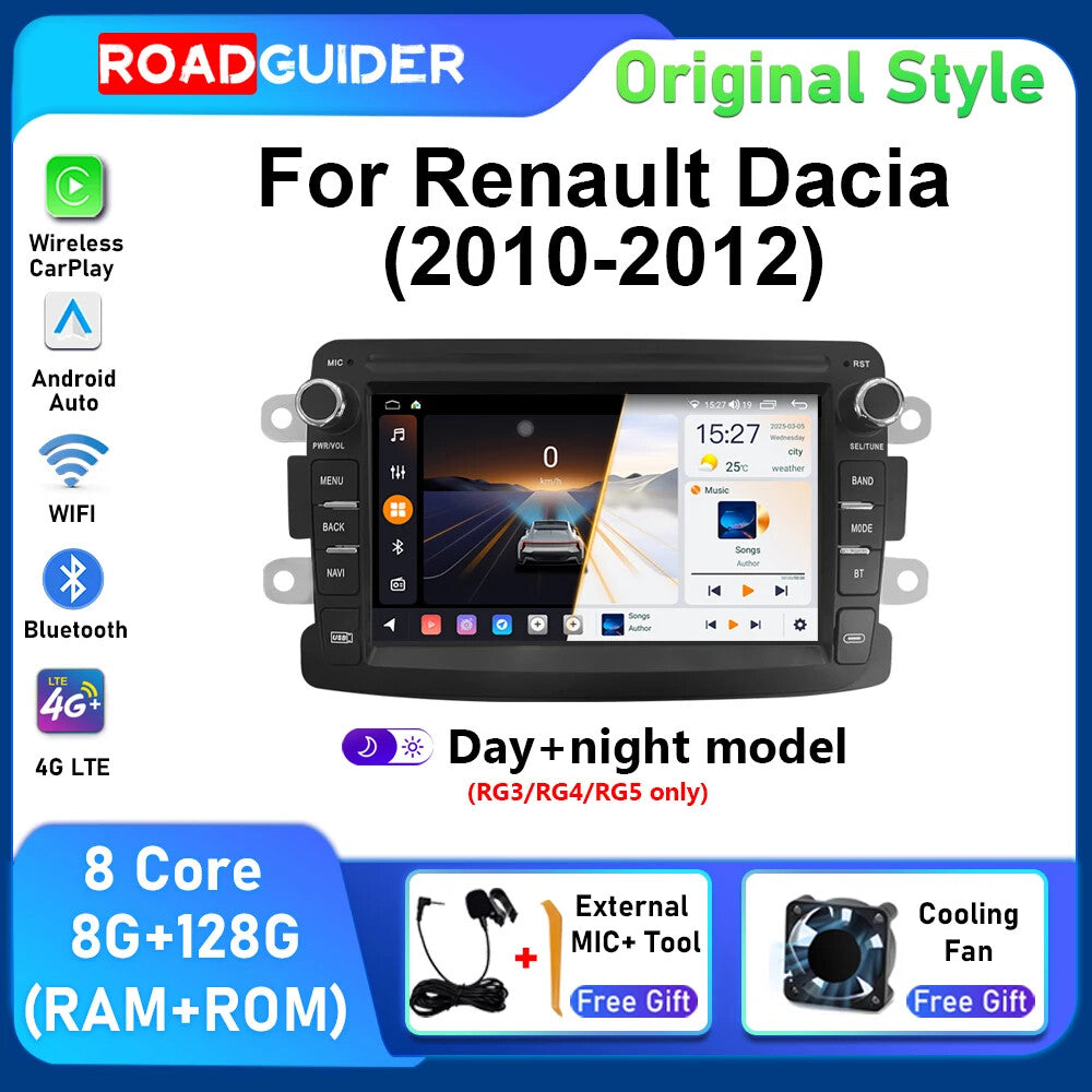 Android CarPlay Car Radio for Renault for Dacia 2010-2012 Stereo GPS Player Screen