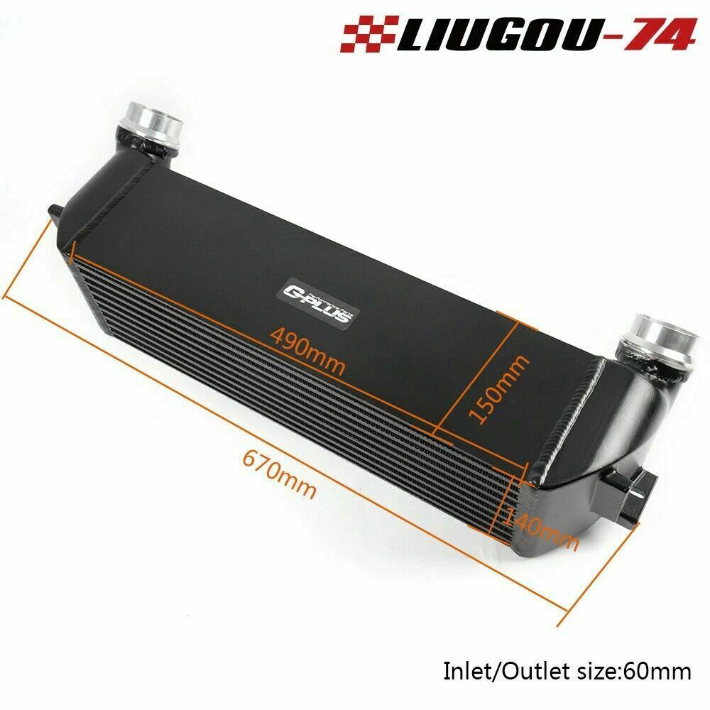 Brand new aluminum front-mounted intercooler suitable for BMW F20, F30, 1, 2, 3, and 4 series turbochargers.