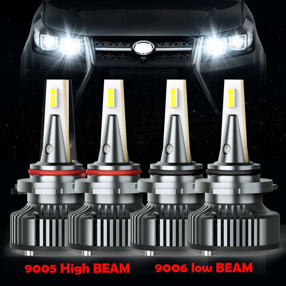 Composed of 9005+9006 16000LM CANBUS LED anti-whitening lamp for the elderly, 6500K white oil.