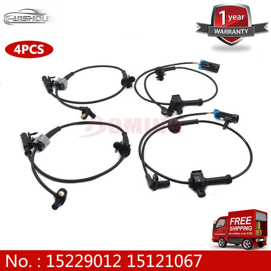 4pcs FrontRear New ABS Wheel Speed Sensors for Cadillac for Chevy Suburban for GMC