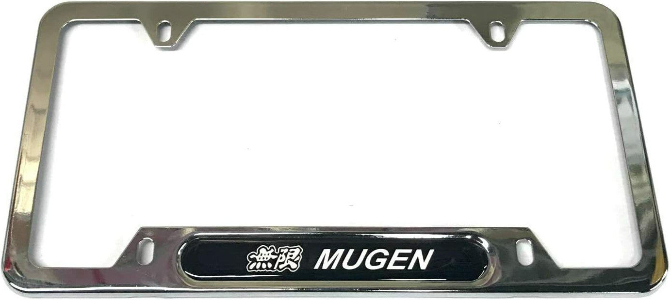 Front and rear license plate frame cover boots for Honda and for Acura chrome alloy