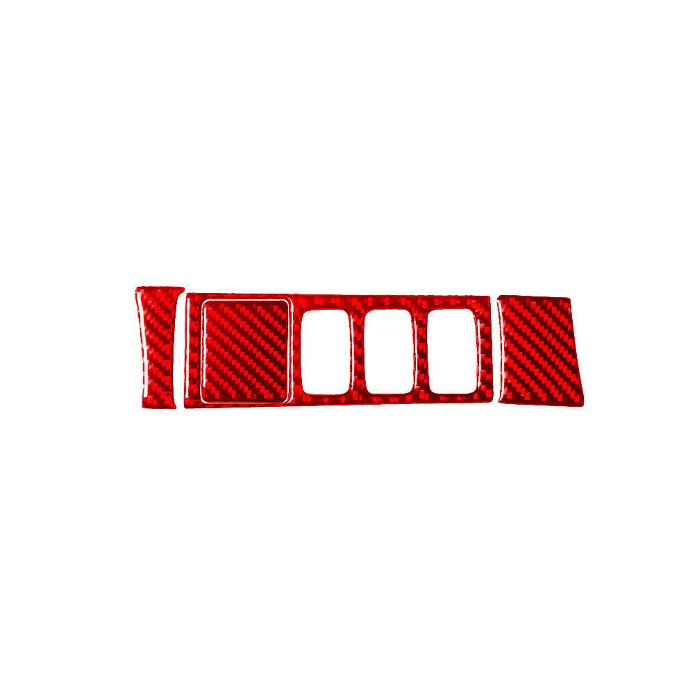 Red Carbon Fiber Mirror Control Button Trim for Toyota Tacoma 2012-2015 Type-A