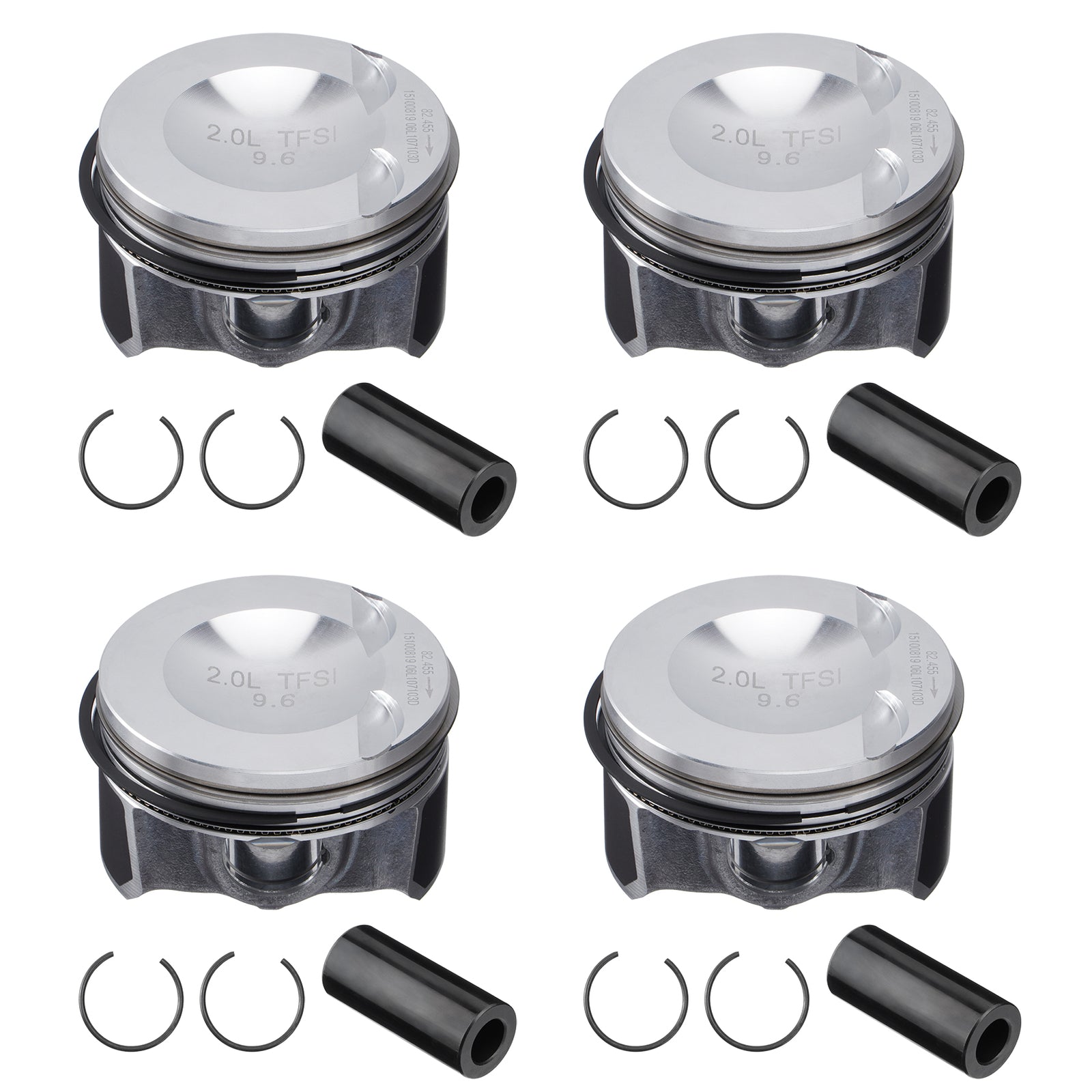 4x Upgraded 23mm Piston  Rings Set 06H107065DM for Audi A5 A4 for VW for Jetta 2.0T